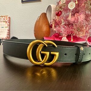 GG Black Belt with Gold Buckle